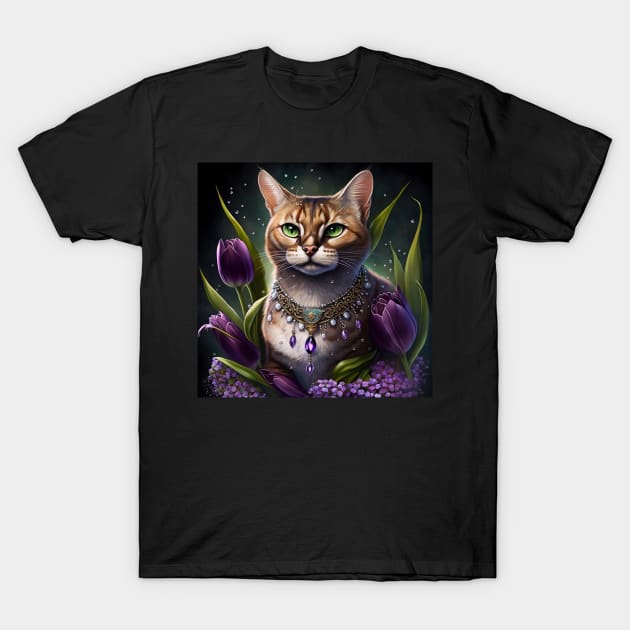 Mystical Rusty Spotted Cat T-Shirt by Enchanted Reverie